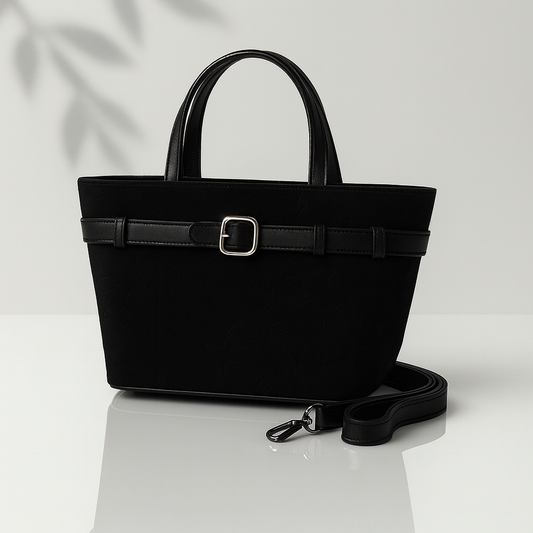 Levixa BuckleSatchel – Jet Black