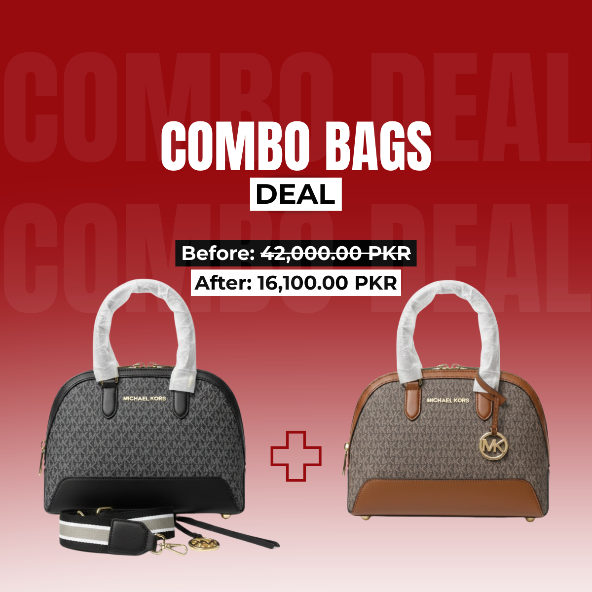 DEAL (Michael Kors Alma Black + Michael Kors Alma Tan)