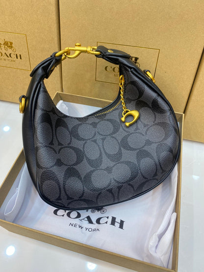 C0-ACH Jonie Crescent Crossbody - Midnight Black (AZ)