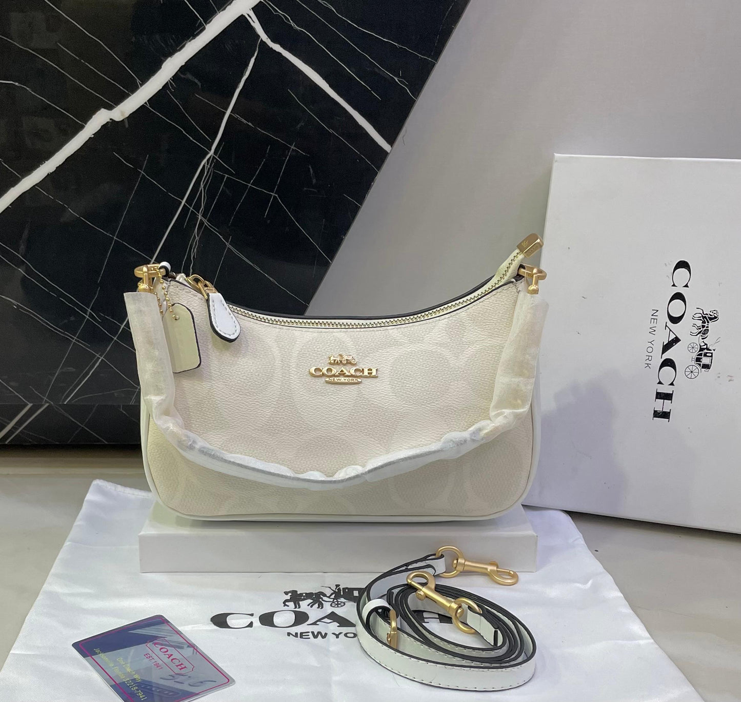 COA-CH Teri Shoulder Bag - White - MC