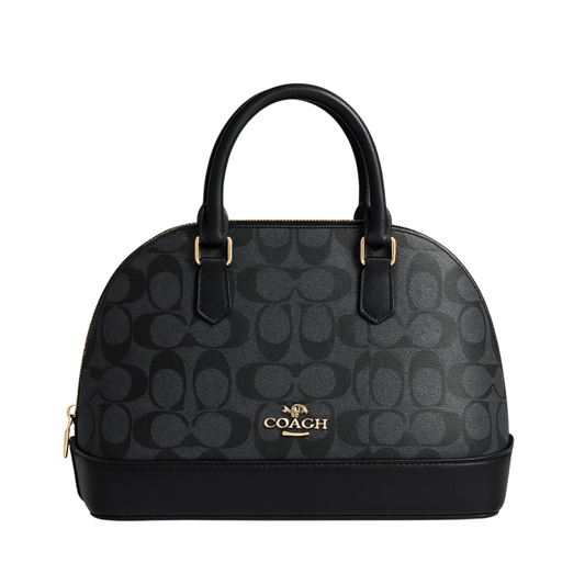 Coch Mini Bennett Satchel in Signature Canvas – Noir Black