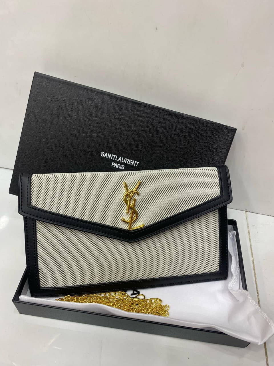 YS-L  UPTOWN POUCH Gray and Black