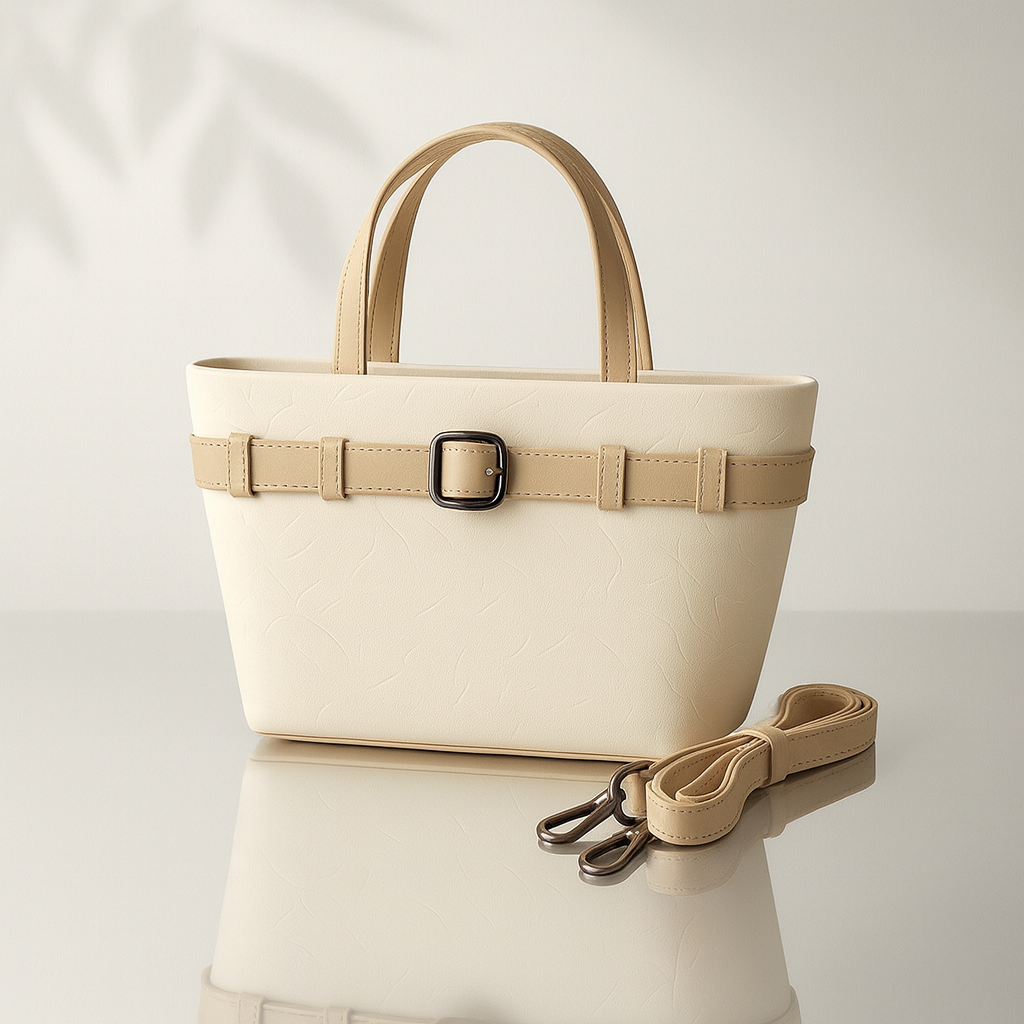 Levixa BuckleSatchel – Cream Beige