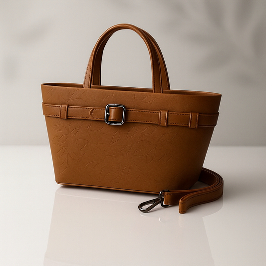 Levixa BuckleSatchel – Caramel Brown
