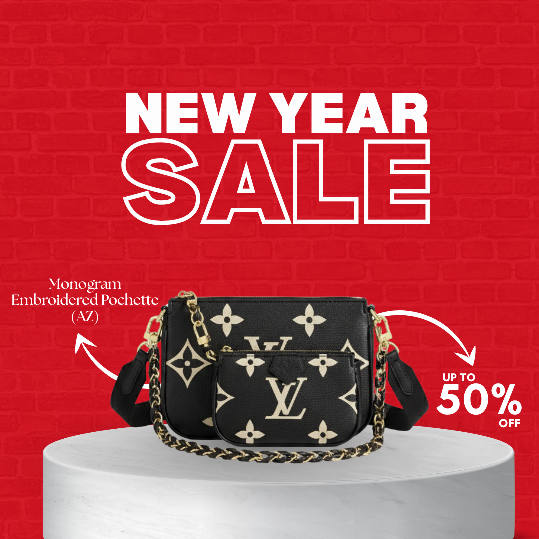 LOUÍS VUITON — Monogram Embroidered Pochette (AZ)